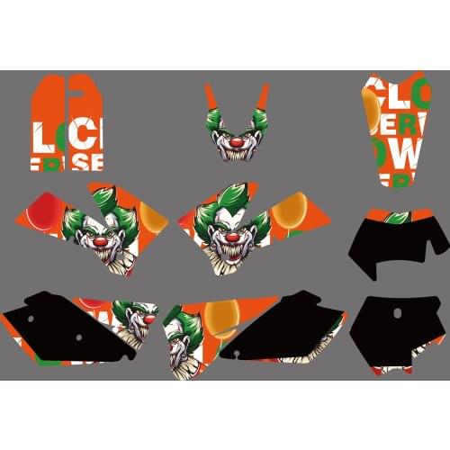 Motorcycle Graphic Backgrounds Full Decals Stickers For KTM SX XC XCW EXC SXF XCF XCFW EXCR MXC 125 200 250 300 400 450 525