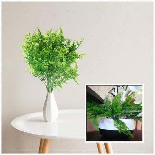 1pcs Artificial Plants Eucalyptus Grass Plastic Ferns Green Leaves Fake Flower Plant Wedding Home Decoration Table Decors