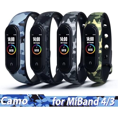 Camouflage Bracelet for Xiaomi Mi Band 5 Strap Silicone Sport SmartBand Wrist Strap for Xiaomi Miband 5 4 3 Band5 Band4 NFC Belt