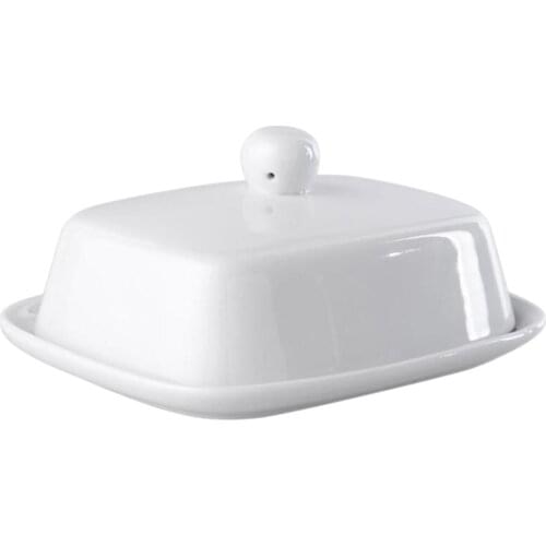 Ceramic Butter Plates Server with Lid Dessert Cheese Storage Plate Kitchen Plate