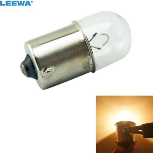 LEEWA 200pcs T1614 T16 24V5W BA15S 1156 Truck Clear Glass Lamp Turn Tail Bulb Auto Indicator Halogen Lamp #CA3163