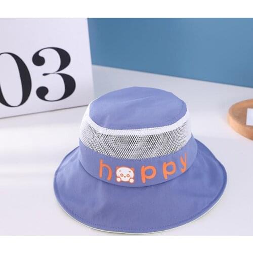 LDSLYJR Summer Cartoon happy bear cotton Bucket Hat Fisherman Hat outdoor travel hat Sun Cap Hats for child boy and girl 39