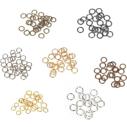 100-200Pcs 3-12mm Metal Jewelry Findings Open Single Loops Jump Rings Split Ring Connectors For jewelry Making DIY Accessories