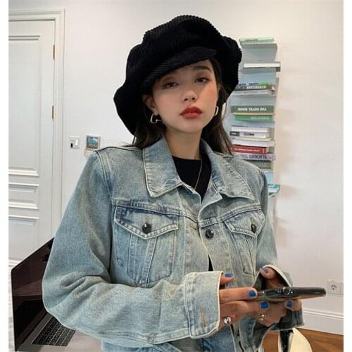 202107-xinyu new black corduroy Cloud modeling star model show street leisure lady Octagonal hat women visors cap