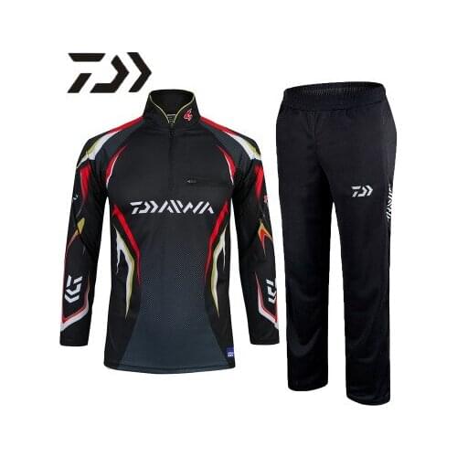 2022 New Summer Outdoor Sports Fishing Suit Men Sun Protection Suit Zipper Anti-mosquito Breathable Shirt + Pants Fishin