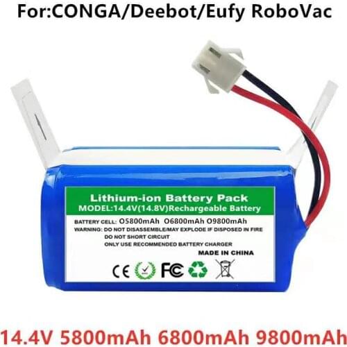 2021 NEW Li-ion Battery 14.4V 5800mAh for Conga Excellence 990 Ecovacs Deebot N79 N79S DN622, Eufy Robovac 11 11S 12 15C 15S 35C