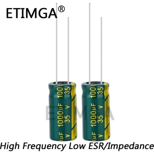 Original Low ESR/Impedance High Frequency 35v 1000UF Aluminum Electrolytic Capacitor Size 10*20 1000UF35V 35V1000uf 20