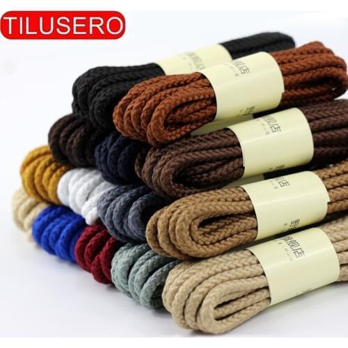 A Pair 90cm 120cm 150cm Of Classic Top Quality Polyester Solid Classic Round Shoelaces Martin Boot Shoelace