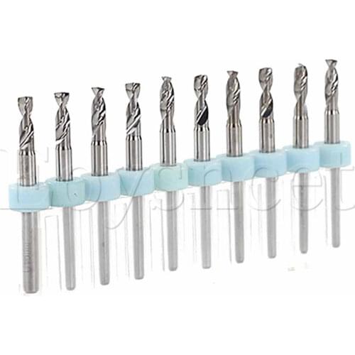 PCB CNC Print Circuit Board Carbide Micro Drill Bits Set Tool 1/8 Shank 2.9mm Cutting Diameter 10PCS