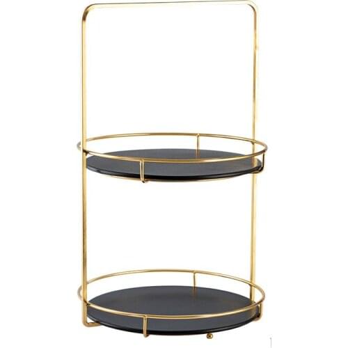 TT Cake Dessert Decorative Swing Plate Marbling Nordic Fashion Disc Double-Layer Cake Stand