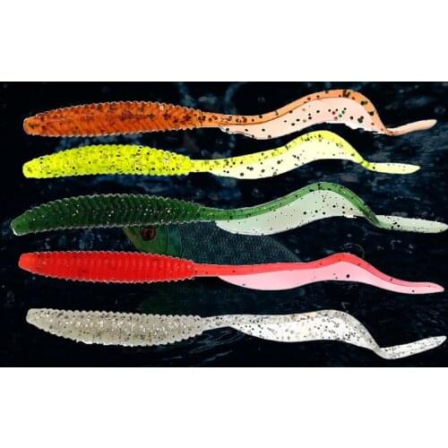 Spinner Bait 6PCS fishing lure soft bait soft insects coilworms squid lures 10/15cm lure bait Swimbait Odor Attractant bait