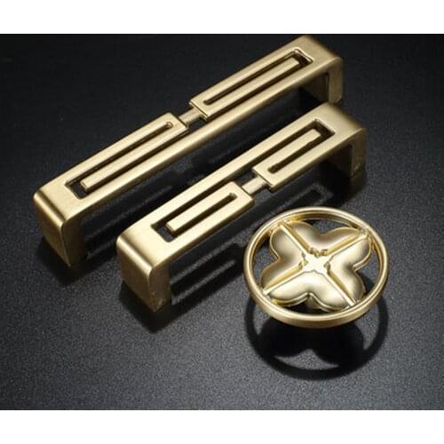 Vintage Antique Bronze Cabinet Handles Chinese Style Furniture Handle Drawer Knobs Wardrobe Door Pulls Furniture Hardware