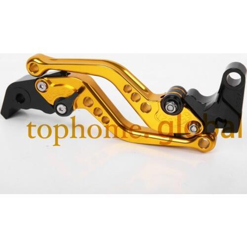 For Suzuki GSXR 750 1989 - 1995 Gold Short Adjustable CNC Clutch Brake Levers 1990 1991 1992 1993 1994