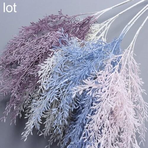 100cm Wedding Decoration Vintage Artificial Flowers Wall Decor Blue Rime Artificial & Dried Flowers Set Home Decor Aesthetic