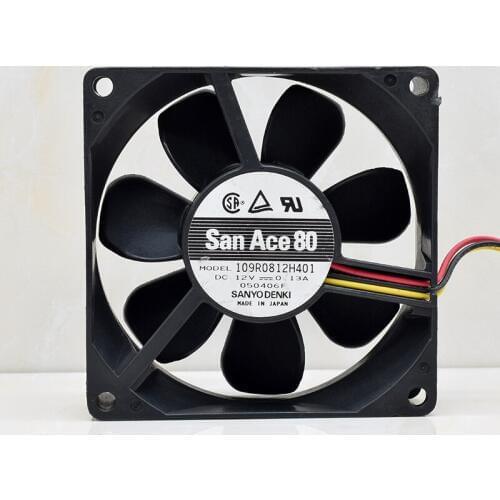 109R0812H401 Sanyo Japan 8025 12V 0.13A 8CM silent chassis cooling fan