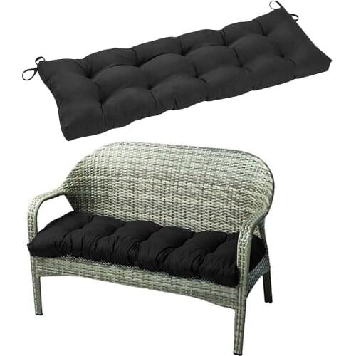 130cm Bench Cushion Swing Cushion Lounger Garden Furniture Patio Lounger Indoor Solid Color Plush Cotton Rectangular Cojin Sofa