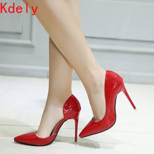 2021 New Style Fashion Womens High Heels Sexy Party Heel Pointed Toe Shallow Mouth High Heel Shoes Women Shoes size 35-40