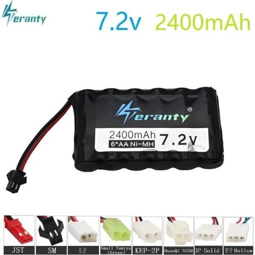 7.2v 2400mah Battery for RC Cars battery NiMH 7.2v AA NiMH battery 7.2v for Remote control electric toy tool boats Tank Toys Gun