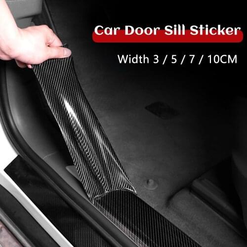 Car stickers door protector is carbon fiber car threshold stickers anti scratch film to protect auto parts
