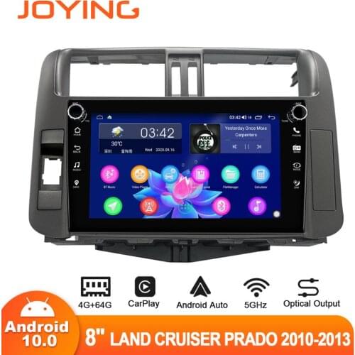 8" Android10 Car Radio for Toyota Land Cruiser Prado 150 2010-2013 Left Drive GPS Carplay DSP SPDIF IPS-Screen 5GWIFI DAB DVR