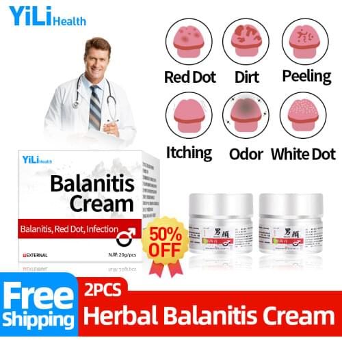 Balanitis Antibacterial Cream Genital Herpes Syphilis Infection Medicine Ointment Male Private Antipruritic Care Spray