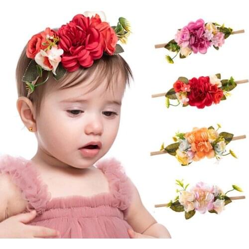 Baby Hair Accessories Haarband Baby Kids Headband Big Flowers 2021 New