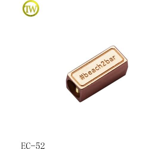 EC52 Wholesale garment metal drawstring cord lock end stopper for coat