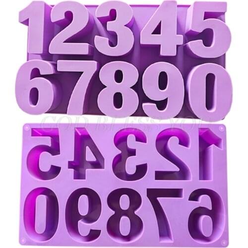 Arabic Numerals Epoxy Resin Mold DIY Crafts Decoration Jewelry Casting Tool Digital Number Pendants Silicone Mould Drop Shipping