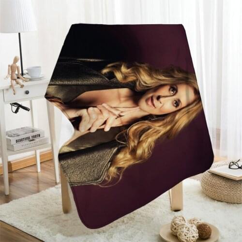 Musife Custom Lara Fabian Flannel Blanket Design Your own Blanket Flannel Blankets for Sofa DIY Dropshipping