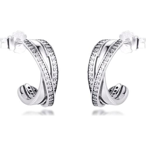 GPY Earrings for Women Entwined Stud Earring Pendientes Kolczyki Earings Aretes Brincos 925 sterling silver Jewelry