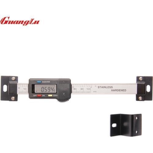GUANGLU Digital Scale Unit Horizontal Type 0-100mm Stainless Steel LCD Display Inch/MM Machinist Tools