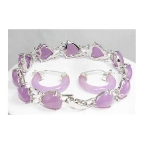 Fine womens jewelry Purple jewelery Bracelet Round hoop earring