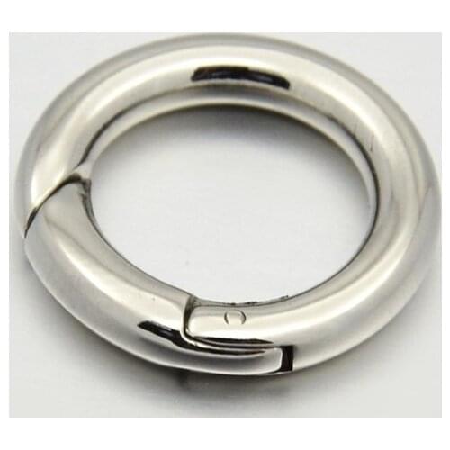 10pcs Ring 304 Stainless Steel Spring Gate Rings O Rings Snap Clasps 15/16/17/20mm For DIY Jewelry Making Supplies Accessories