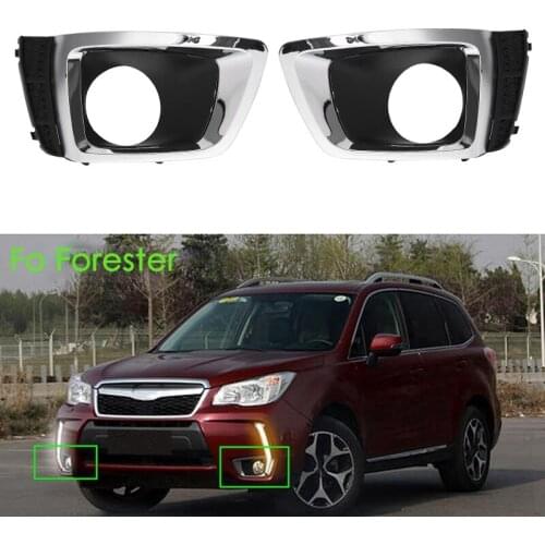Car Fog Light Cover Fog Lamp Frame Trim for Subaru Forester 2014 2015 2016