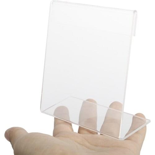 L Shape 10x10cm Supermarket Retail Store Shelf Small Acrylic Label Holder