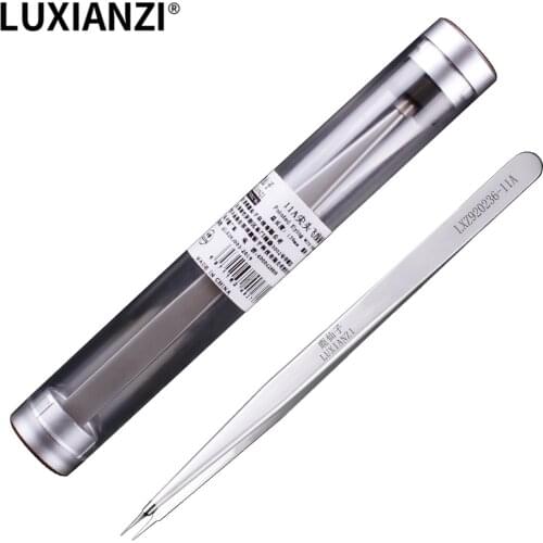 LUXIANZI 1PC Electronics Industrial Tweezers Precision Stainless Steel Forceps Anti-static ESD Phone Repair Precision Hand Tool