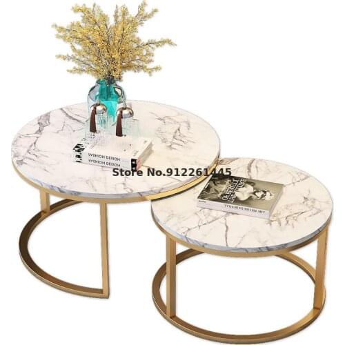 Nordic Style Small Family Sofa Tea Table Modern Simple Marble Side Table Living Room Tea Table Tea Table Network Red Light Luxur