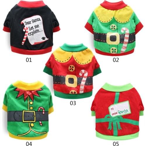 Pet Dog Clothes Christmas Puppy Dog Costume Cartoon Pet Clothes for Small Dogs Costume Xmas Pet Apparel for Kitty Dogs Chihuahua