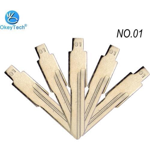 OkeyTech 1pc KD Remote Flip Folding Car Key Shell Blade for V W Santana for Audi for Skoda NO.1 New Styling KEYDIY Uncut Balde