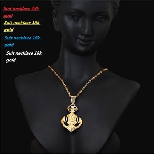 Stainless steel necklace pendant Anchor pendant necklace a