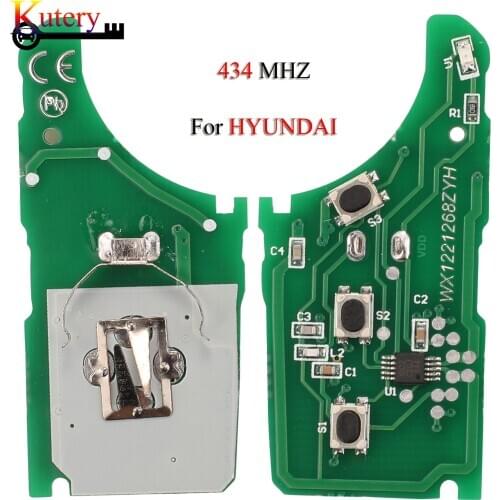 Kutery Key Circuit Board For Hyundai Elantra Tucson I20 I30 IX35 433Mhz 3 Buttons Remote Car Key Board