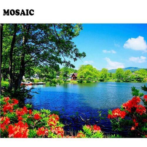 Full square diamond mosaic crafts 5d Full diamond embroidery scenery Nature diy diamond painting cross stitch landscape