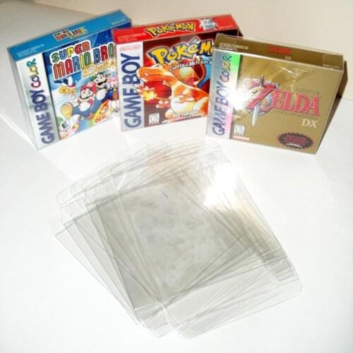 10pcs Transparent Cartridge Protective Case Cover Protector Case for Game Boy Boxed Game