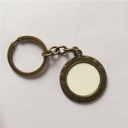 Blank keychains for sublimation retro vintage lace key ring customization jewelry thermal transfer printing blanks diy materials