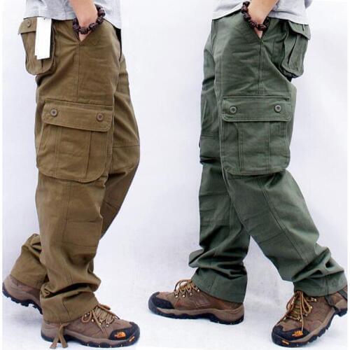 Size 29.44 Mens Casual Breeches Multi-pockets Tactical Military Trousers Outward Long Pants