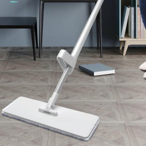 Microfiber Floor Mop Spin Flat Kitchen Hand Free Squeeze Mop Touchless Cloth Autoclean Trapeador Giratorio Home Cleaning DK50MP