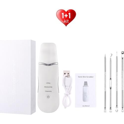 Facial Exfoliation Ultrassonico Ultrasonic Scrubber Deep Cleansing Cavitation Peeling Spatula Exfoliating Beauty Instrument