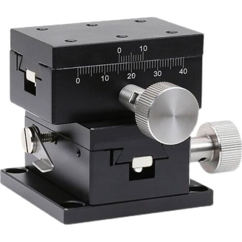 XY axis LWY4090 dovetail groove guided manual shift platform gear knob adjustment slide table Load 49N 40x90mm