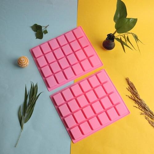 24-Square Silicone Cake Mold Chocolate Mold DIY Jelly Pudding Chocolate Mold Ice Tray Mold Baking Tools
