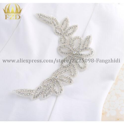 30 pieces) Hot Fix Red Rhinestone Crystals Applique for Wedding Garment Dresses Decor